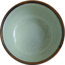 Matcha bowl white/green Jade  Ø13 x H7 cm