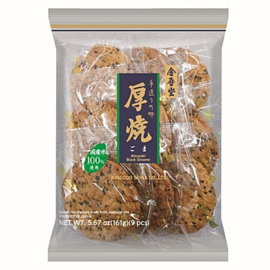 Kingodo Atsuyaki Senbei Soy Sauce Sesam Rice Cracker 157g