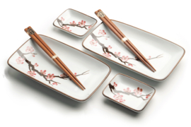 Japanse  Sakura Sushi Set 22 x 12,5 cm | H2,5 cm