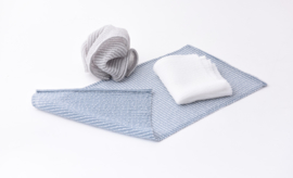 AWAWA Body Scrub Towel Japanese Washcloth Gray 60 x28 cm