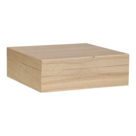 Bento Box Hout L20,9 x B20,9 x H7 cm