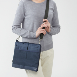 LIHIT LAB Smart Fit Bag in Bag Horizontal Version A4 Green