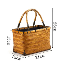 Japanese Bamboo-Knit Handbag Small