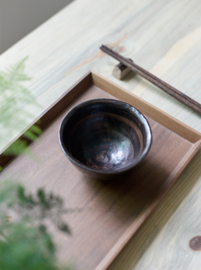 せいかつ Nippon Toki Handmade Rice / Ramen bowl Tedzukuri Black (kuro 11.5*6.2cm)