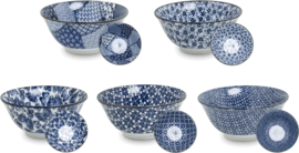 Blue Bowl pattern Japan squares Mix Ø15 cm | H7 cm