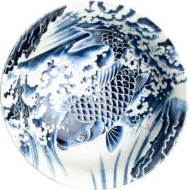 Fish Ramen Bowl Blue Ø21 cm | H8 cm