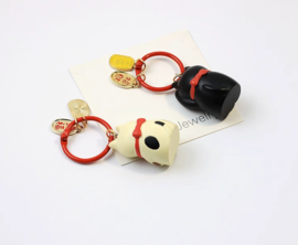 せいかつ Nippon Water Sound Music Dreamy Bell (White Lucky Cat 5*7cm)