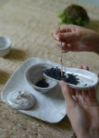 せいかつ Nippon Toki Handmade Teaspoon Tedzukuri Supun White (shiro 14.6*5.6*1.8cm)