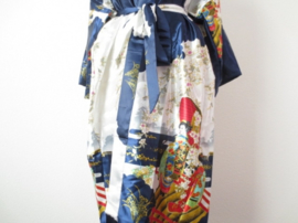 Japanse Kimono Lang Donker Blauw