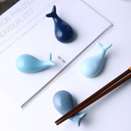 せいかつ Japanese Chopstick Holder ( Whale blue I 4ps）