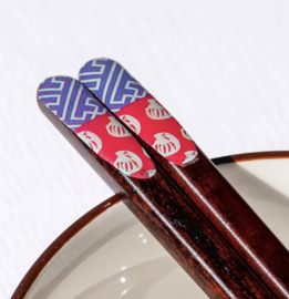Chopsticks Daruma wood 2 Pairs