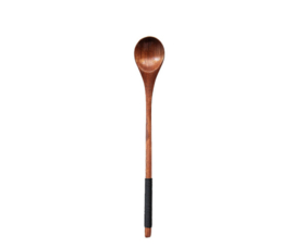 せいかつ Nippon Long Handle Wooden Stirring Spoon Nanmu (Black 20*3cm)