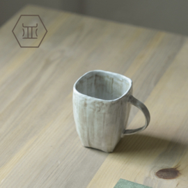 せいかつ Nippon Toki Handmade Coffee/Milk Cup Tedzukuri Kohimiruku Kappu White (shiro 301-400ml)