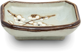 Hana Soshun Saus schaaltje lichtgroen  8,8x6,3 cm | H3 cm