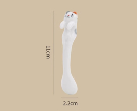 せいかつ Hangable Ceramic Coffee Spoon Shiro Neko (White Cat 11*2*3cm)