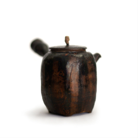 せいかつ Nippon Toki Handmade Tea Pot Tedzukuri Tipotto Black (kuro 8.3*10.2cm 130ml)