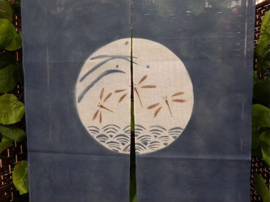 せいかつ Japanese door half curtains without punching (Dragonfly 100*150cm)
