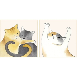 せいかつ Japanese  Wall Art Cat 50*50 cm