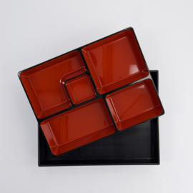 Bento box Japans Zwart Rood