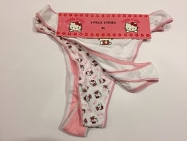 Hello Kitty String White Pink S