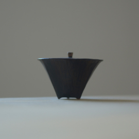 せいかつ Nippon Toki Handmade Covered Teacup Tedzukuri Ocha kappu Black (kuro 9.5*6cm 130ml)
