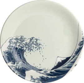 Hokusai Plate The Great Wave Ø25 cm | H3,5 cm White
