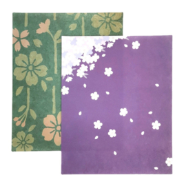 せいかつ Japanese Kaishi Letter Paper/ Creative Paper Purple 18pcs 14.5*17.5 cm