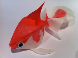 せいかつ Japanese Traditional Handmade Paper Balloon ( Goldfish )