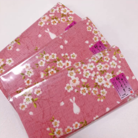 せいかつ Sakura Rabbit Japanese Flip Wallet Pink 18*9cm