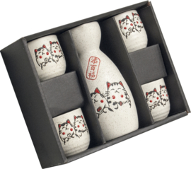 Sake set Neko Japan Cats 5pcs