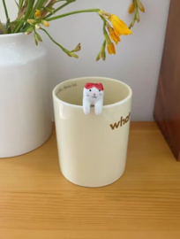 せいかつ Hangable Ceramic Coffee Spoon Aka Neko (Red Cat 11*2*3cm)
