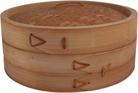 Bamboo steam basket with lid and Pan Ø18 cm