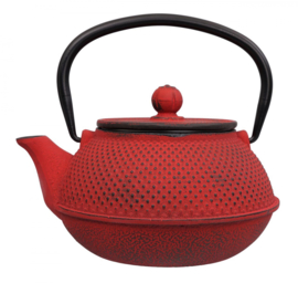 WY Tea Kettle Iron Tetsubin Rood Rond 0.8L