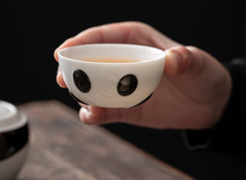せいかつ Nippon Ceramic Portable Travel Tea Set One Pot One Cup / Panda