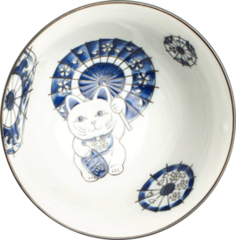 Lucky Cat with Umbrellas Ø15 cm | H7 cm