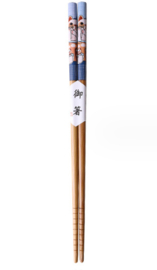 せいかつ Nippon Bamboo Chopsticks with Lucky Cat D