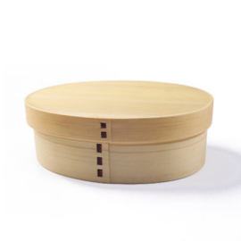 せいかつ Nippon Oval light color Wooden Bento Box single layer 800ml