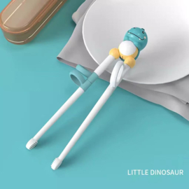 せいかつ Children Smart Training Chopsticks with Finger Cots Dino