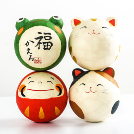 せいかつ Japanese Kyoto Ryukodo Washi Tumbler Roly-poly Bell Ornament Dharma