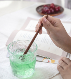 せいかつ Nippon Vintage Lange houten roerstaaf 16cm