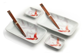 Japanse  Crane Sushi Set 22 x 12,5 cm | H2,5 cm