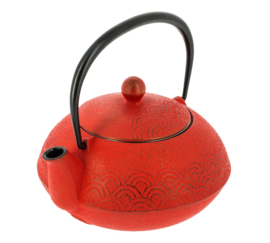 Wave Iwachu Tetsubin Teapot 600 ml Red