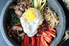 Korean Stone Bowl (Dolsot) Sizzling Hot Pot For Bibimbap