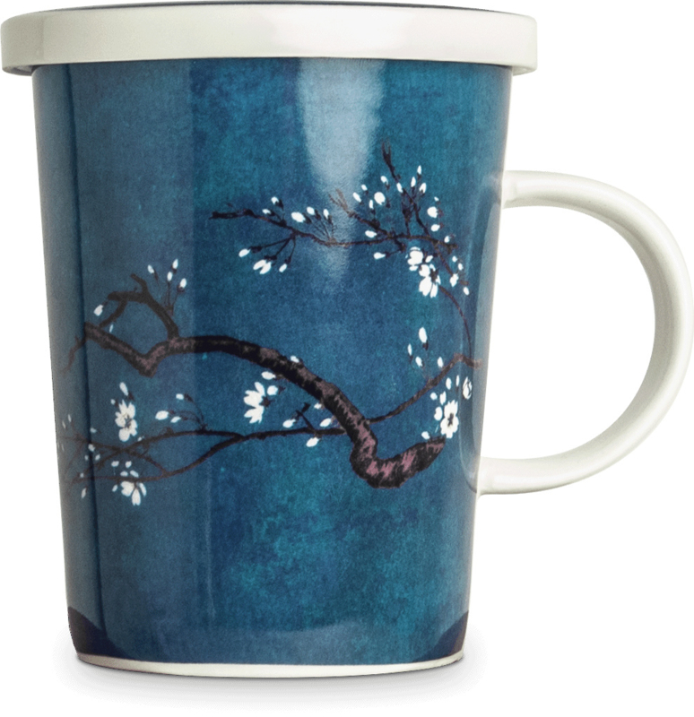 Woestijn Bewijzen Maan Theekop met filter - Magnolia blauw Ø9,5 cm | H11 cm | Thee Kop | Seikatsu