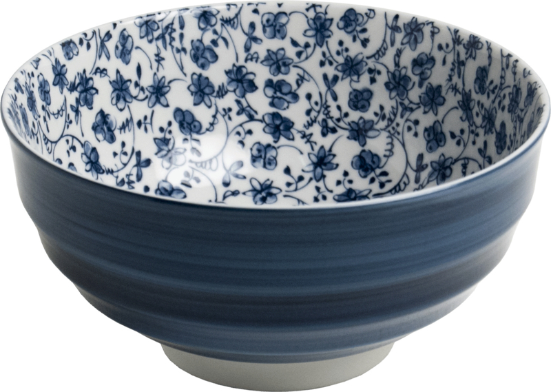 fusie Rubriek Speciaal Blauwe Japanse bloemetjes Bol Ø16,5 cm | H8 cm | Bowls | Seikatsu