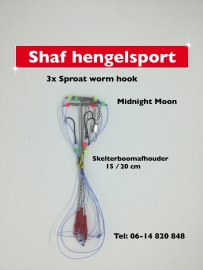 Platvis onderlijn met Skelterboom afhouder 15 cm