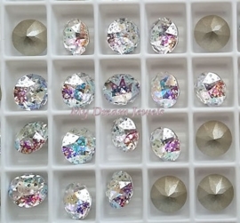 Swarovski 1088  puntsteen Crystal White Patina  8,2mm ( SS39 )