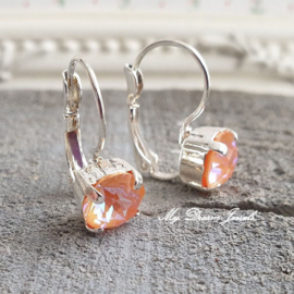 Oorbellen Alison met Swarovski Peach Delite