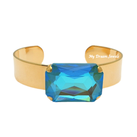 Cuff Armband Crystal "Turquoise Delite "