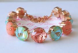 Armband Crystal Peach Mint Delite